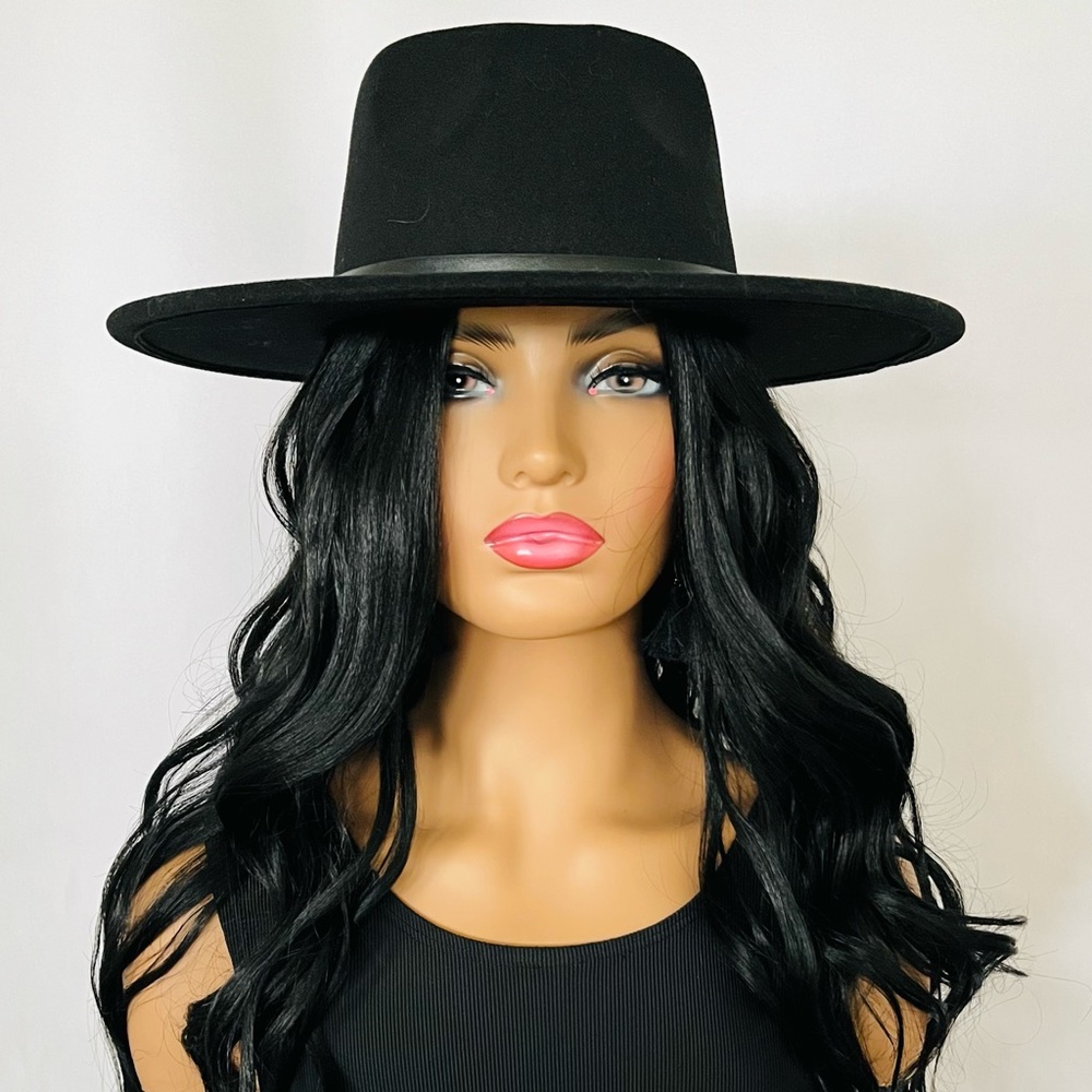 Gorgeous 28” Lace Front Premium Fiber Black Wig